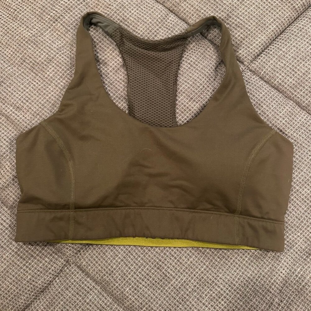 Outdoor Voices Olive Green Sports Bra